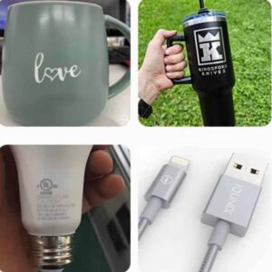 Rotary Fiber Laser Engraver for 3D Cups Marking on Sale