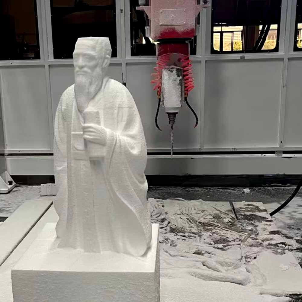 Explorați mașina noastră profesională CNC de sculptat lemn pe 5 axe pentru realizarea de sculpturi. Ideală pentru sculptură 3D în lemn, producție de statui și prelucrare artistică a lemnului.
