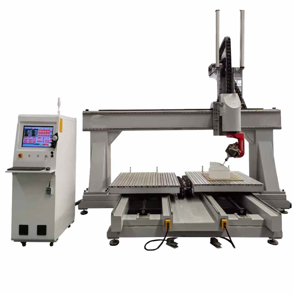Fresadora CNC de 5 ejes con cambio de herramienta de disco para tallado de madera