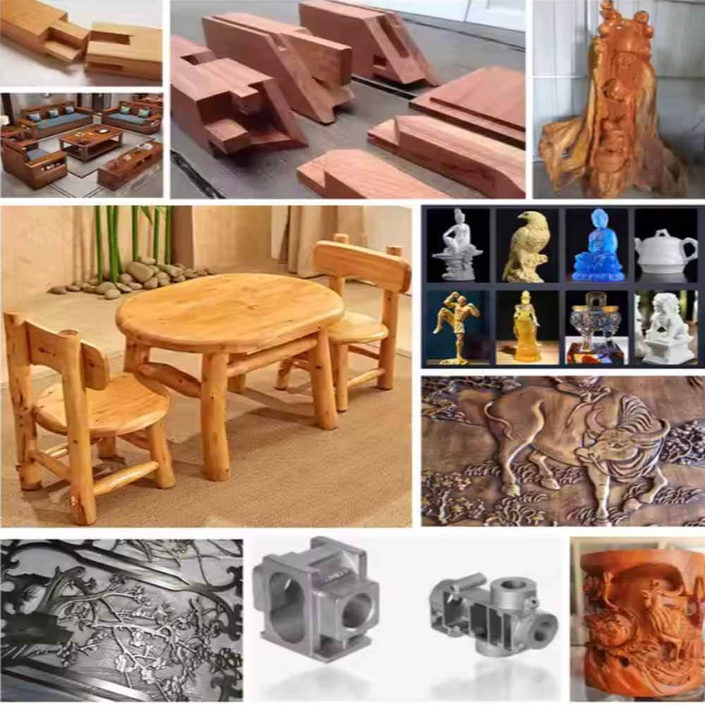 3D wood sculpture made by CNC router