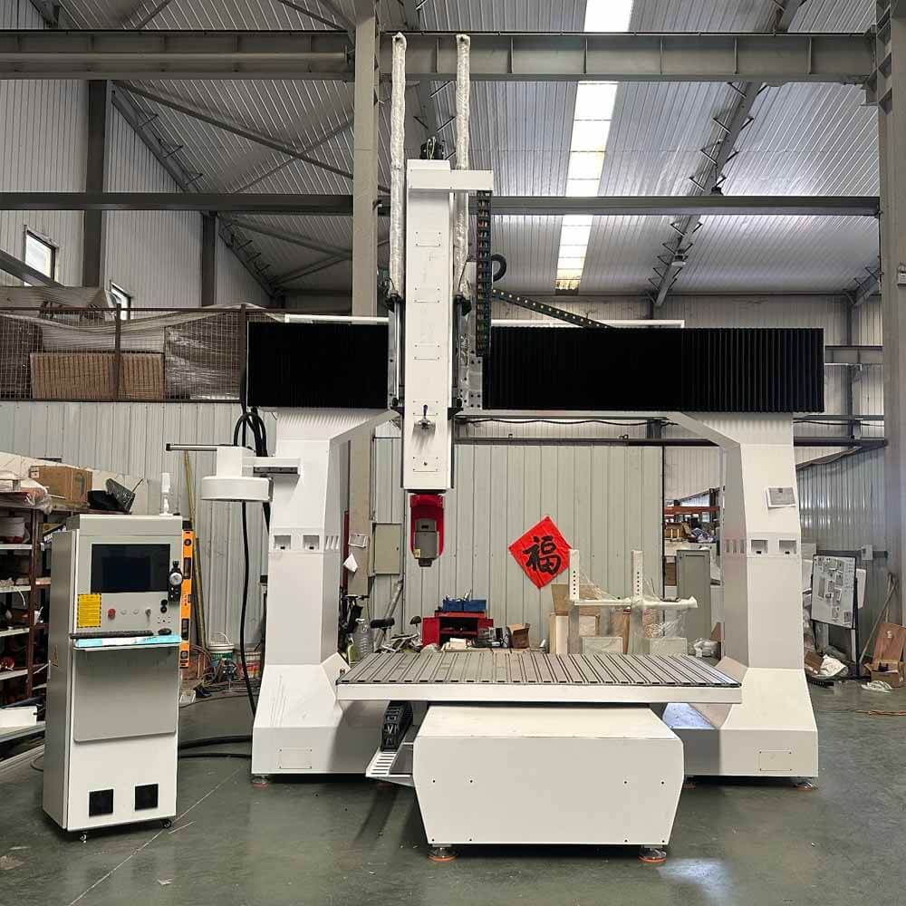 Roteador CNC de 5 eixos ET-2050 para escultura em madeira, espuma e molde