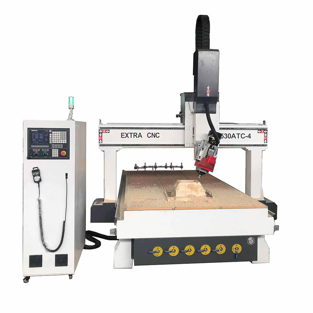4-assige ATC CNC-freesmachine – Automatische gereedschapswissel voor houtbewerking